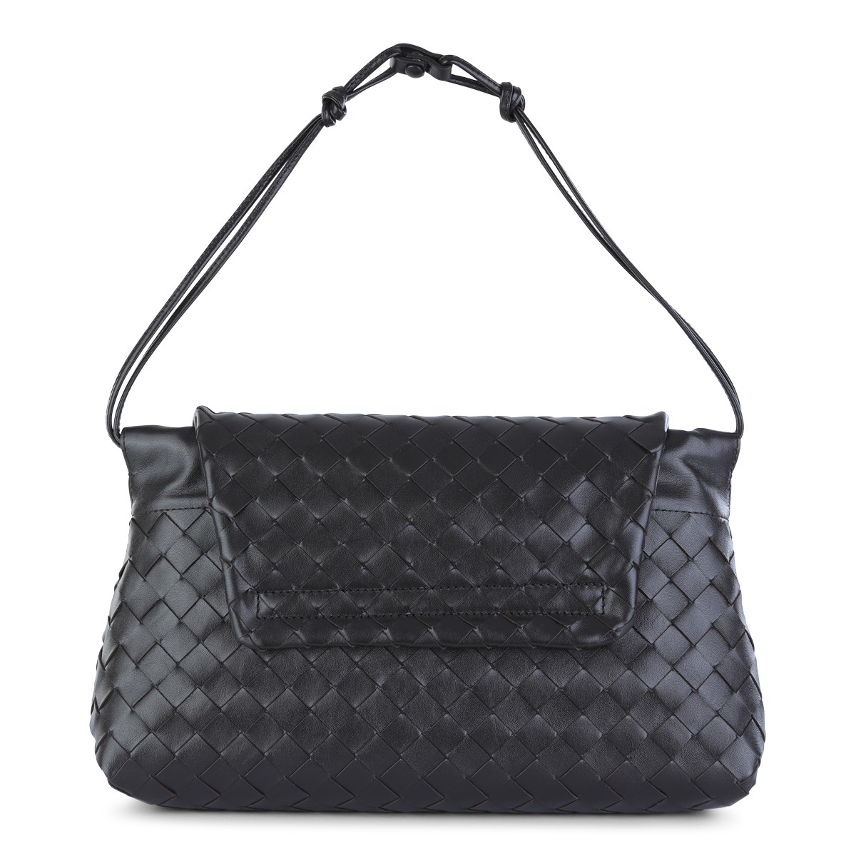 DARK BROWN LEATHER DAY POUCHE