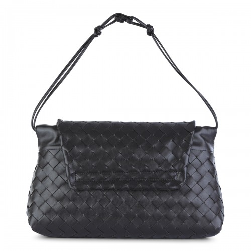 DARK BROWN LEATHER DAY POUCHE