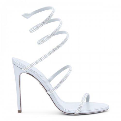 SILVER LEATHER CLEO SANDALS