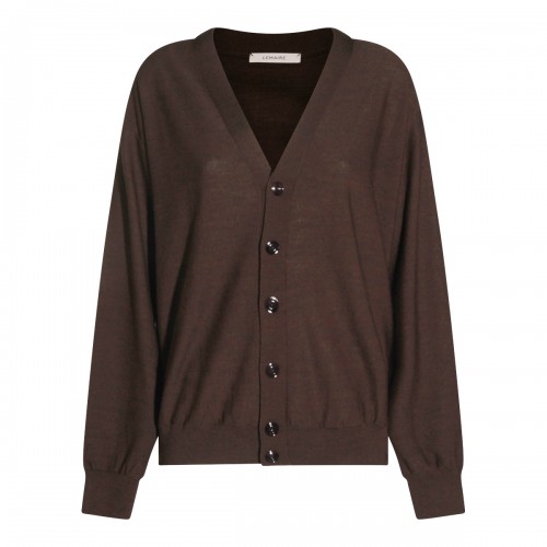 DARK BROWN WOOL KNITWEAR