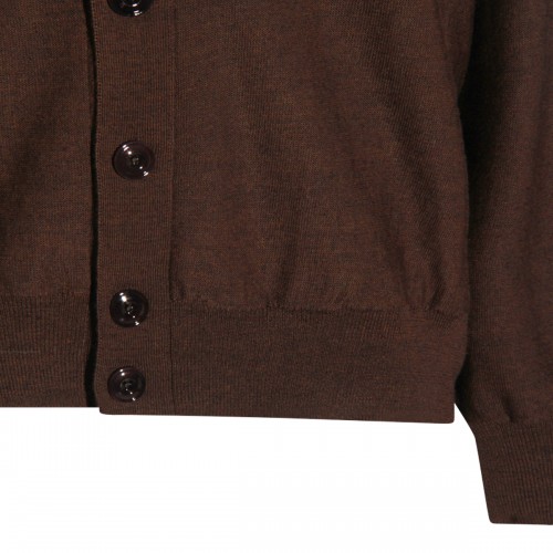 DARK BROWN WOOL KNITWEAR