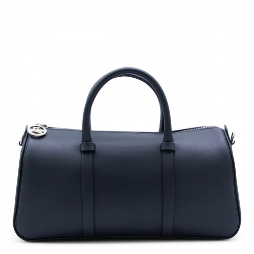 BLACK LEATHER MEDIUM DAYLONG TOP HANDLE BAG