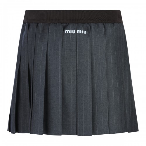 GREY WOOL SKIRT