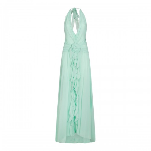 LIGHT GREEN VISCOSE DRESS