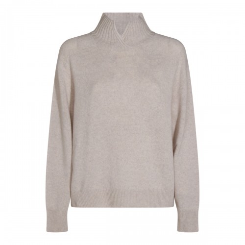 LIGHT GREY CASHMERE KNITWEAR