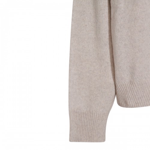 LIGHT GREY CASHMERE KNITWEAR
