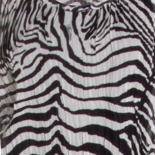 WHITE AND BLACK VISCOSE DRESS