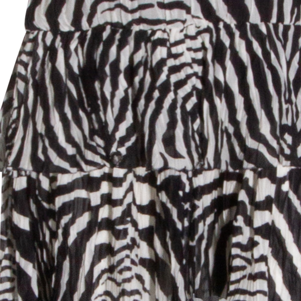 WHITE AND BLACK VISCOSE DRESS