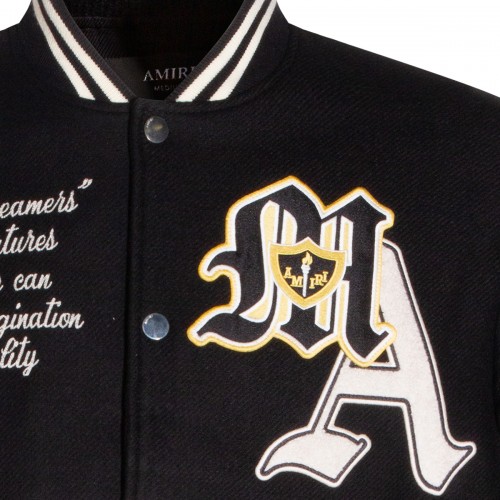 BLACK WOOL CASUAL JACKET