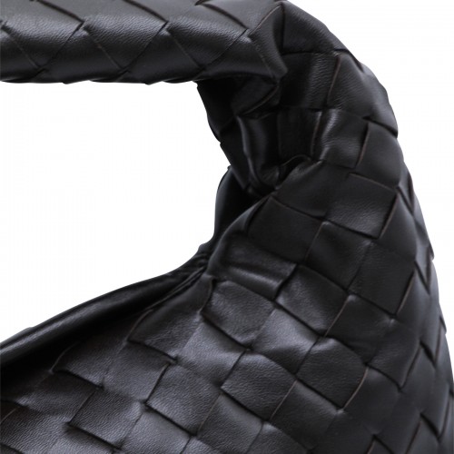 DARK BROWN LEATHER HOP BAG