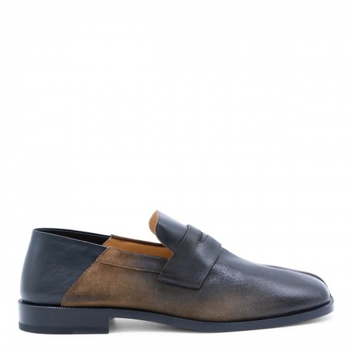 BROWN LEATHER TABI CITY LOAFERS