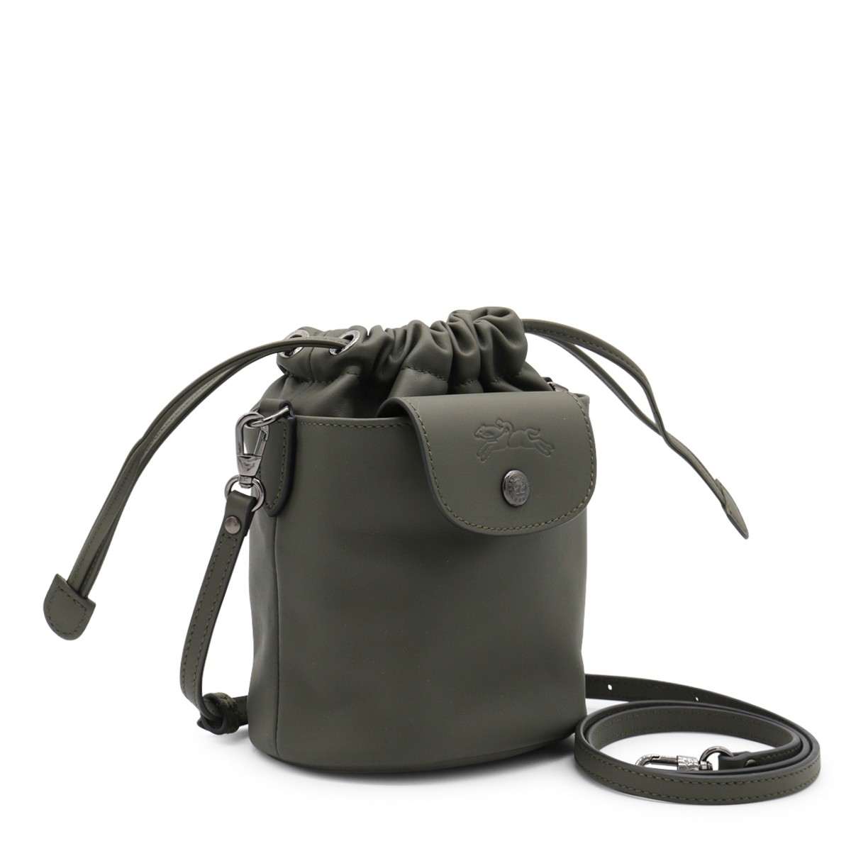 GREEN LEATHER LE PLIAGE XTRA SAC SEAU XS