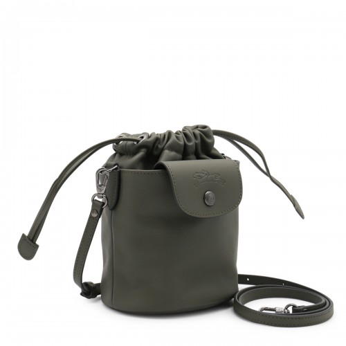 GREEN LEATHER LE PLIAGE XTRA SAC SEAU XS