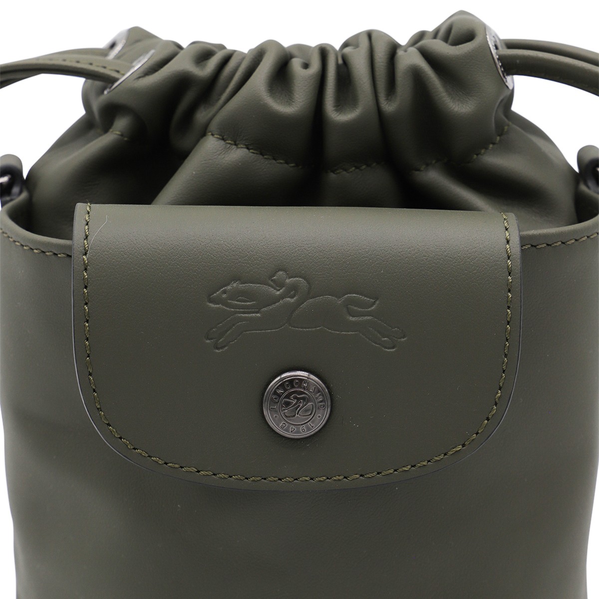 GREEN LEATHER LE PLIAGE XTRA SAC SEAU XS