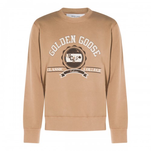 BEIGE COTTON SWEATSHIRT