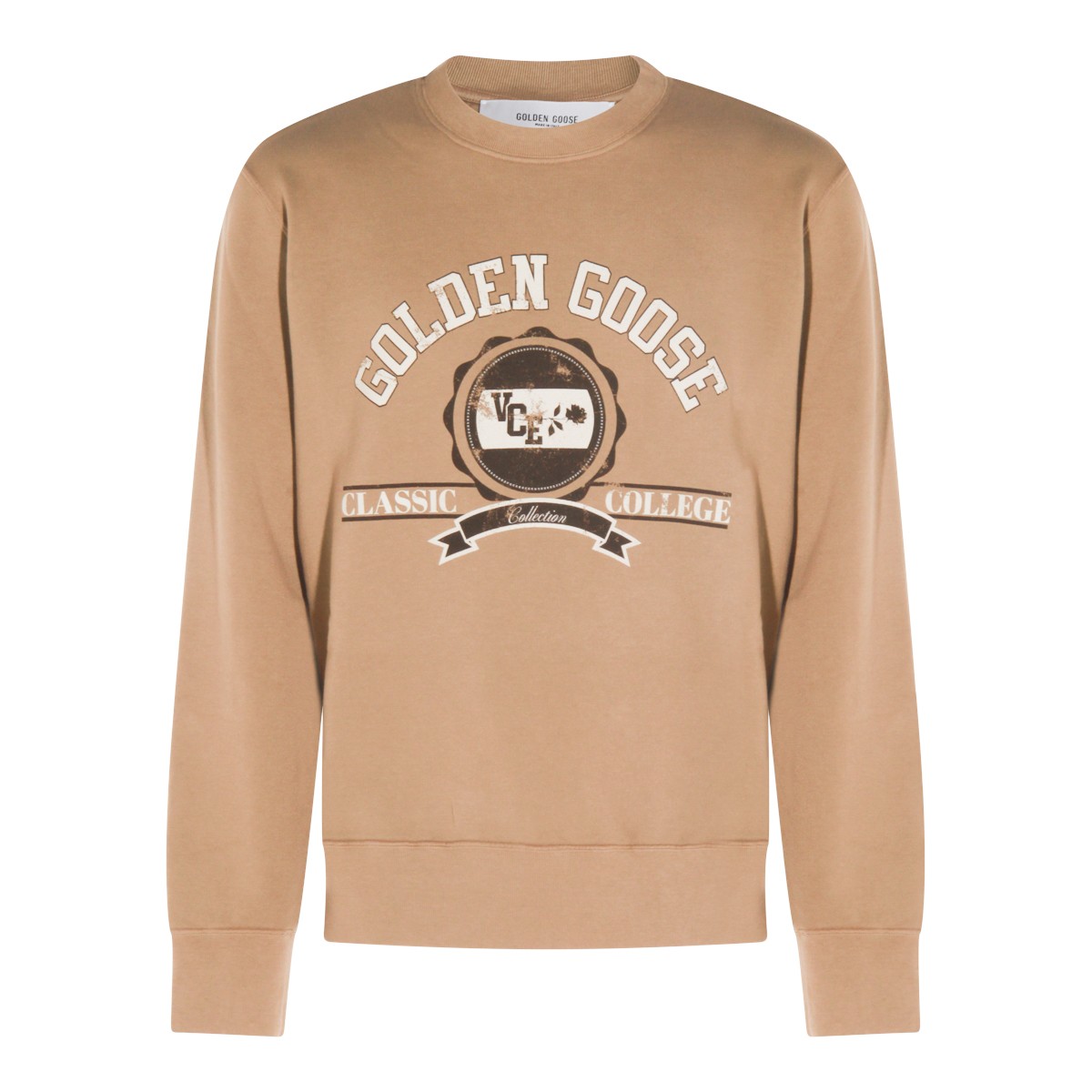 BEIGE COTTON SWEATSHIRT