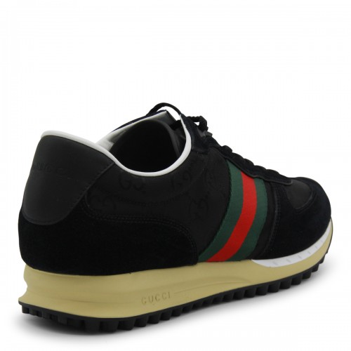 BLACK LEATHER RE-MOTION SNEAKERS
