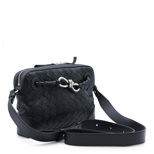 BLACK LEATHER ANDIAMO BAG