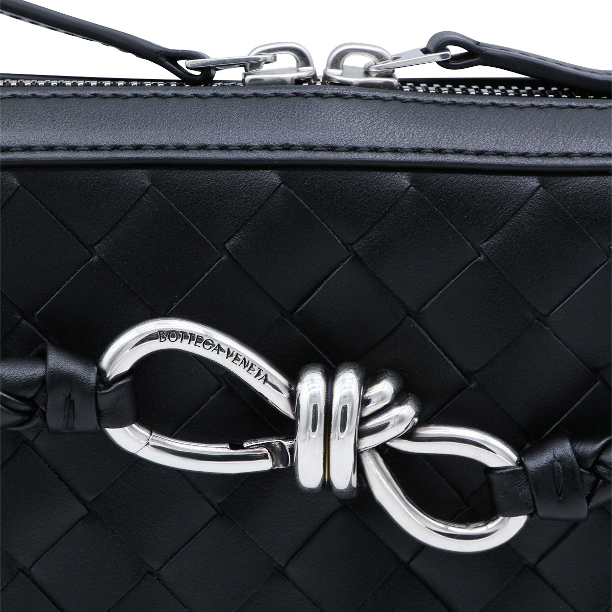 BLACK LEATHER ANDIAMO BAG