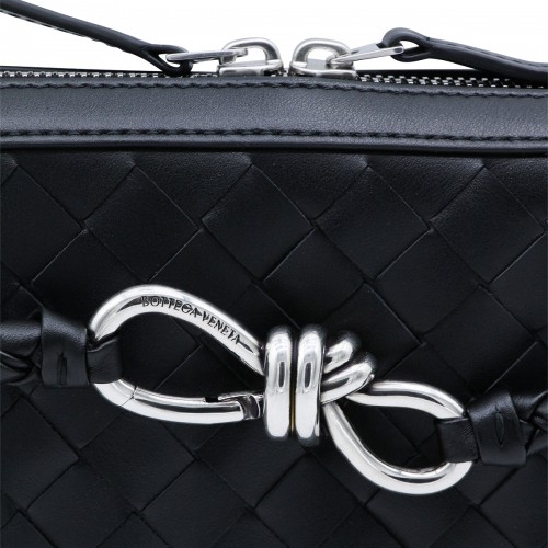 BLACK LEATHER ANDIAMO BAG