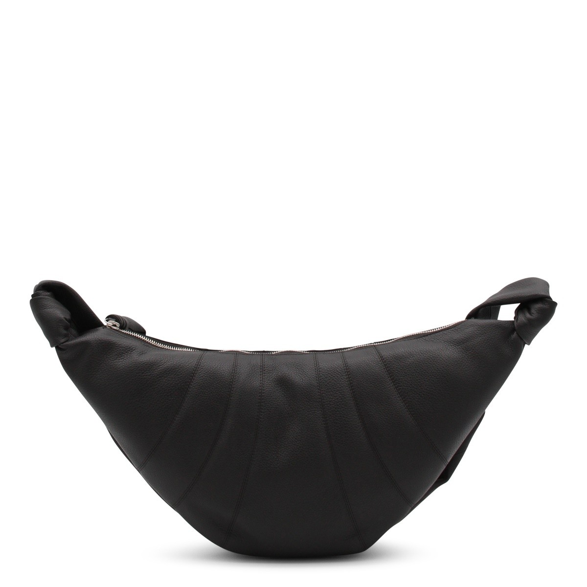 DARK BROWN LEATHER MEDIUM CROISSANT...