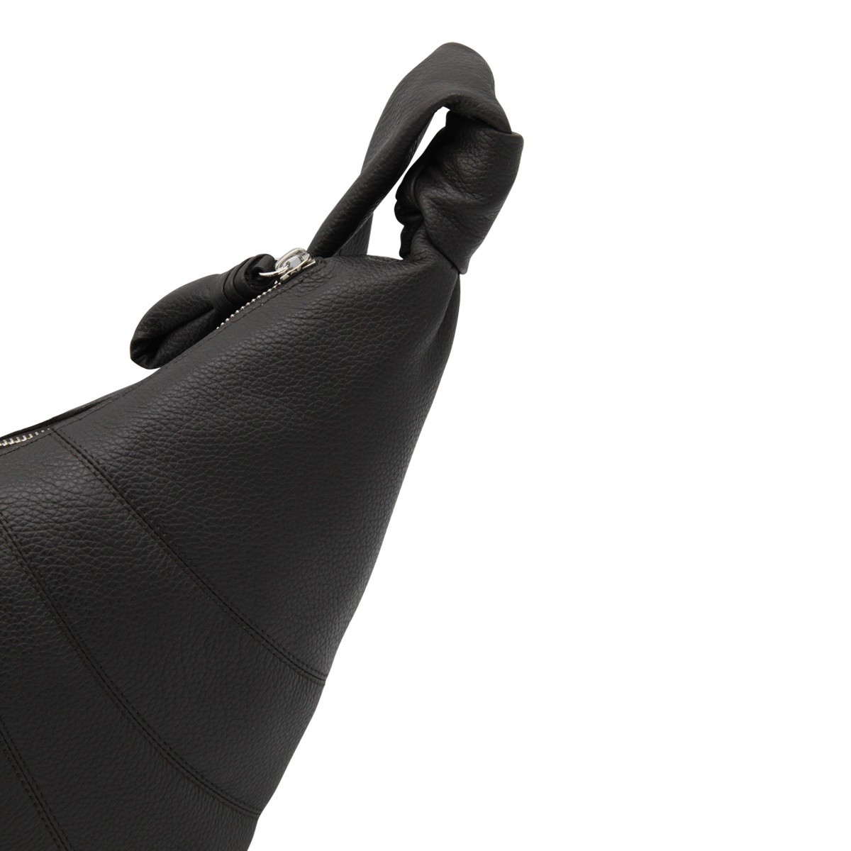 DARK BROWN LEATHER MEDIUM CROISSANT...