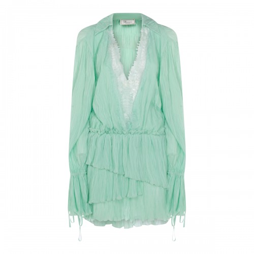 LIGHT GREEN VISCOSE DRESS