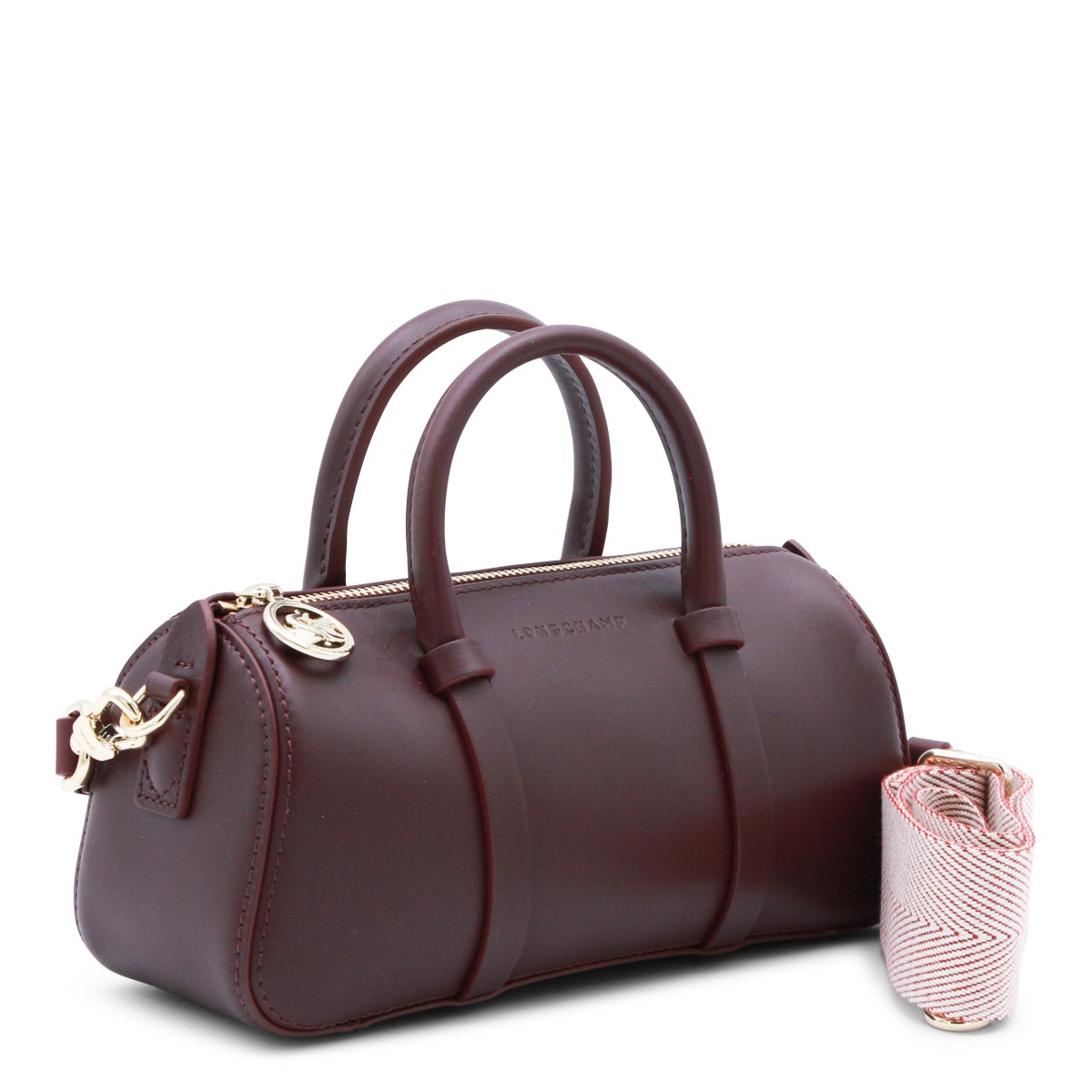 BURGUNDY LEATHER DAYLONG S TOP HANDLE...