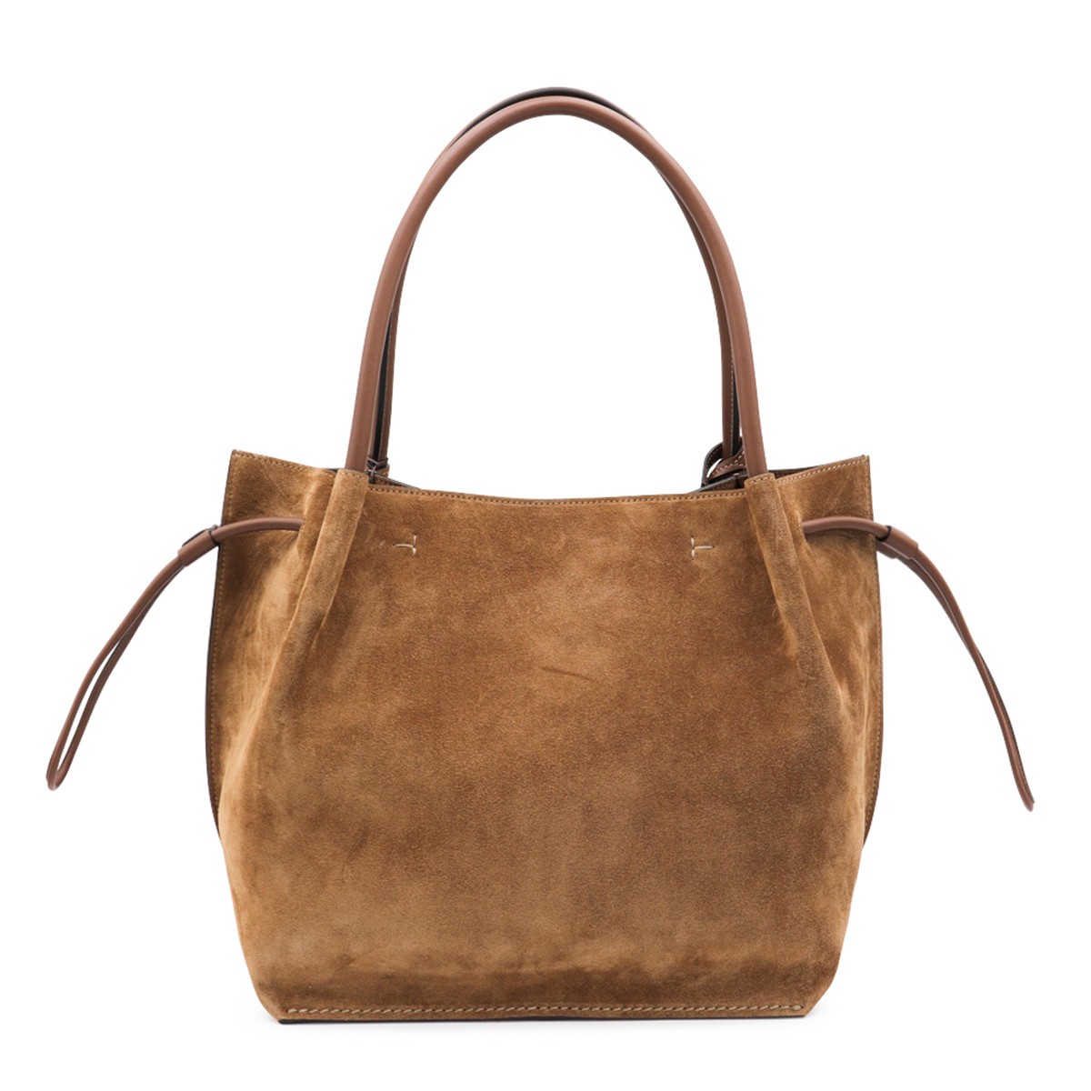 BROWN LEATHER BUZ TOTES