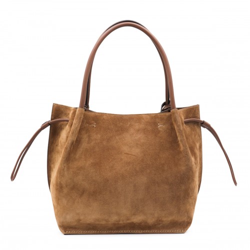 BROWN LEATHER BUZ TOTES