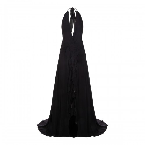 BLACK VISCOSE DRESS