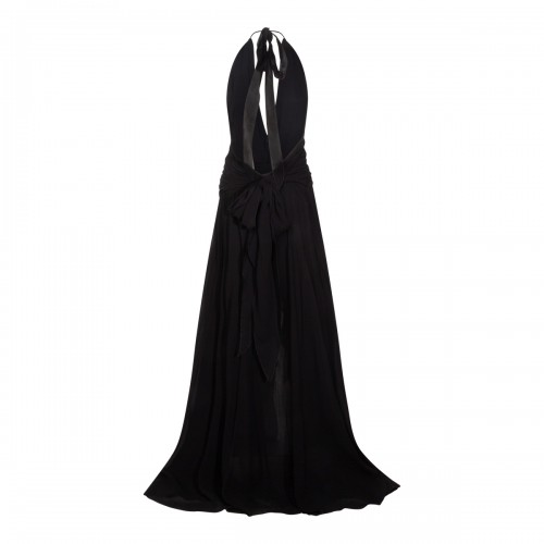 BLACK VISCOSE DRESS