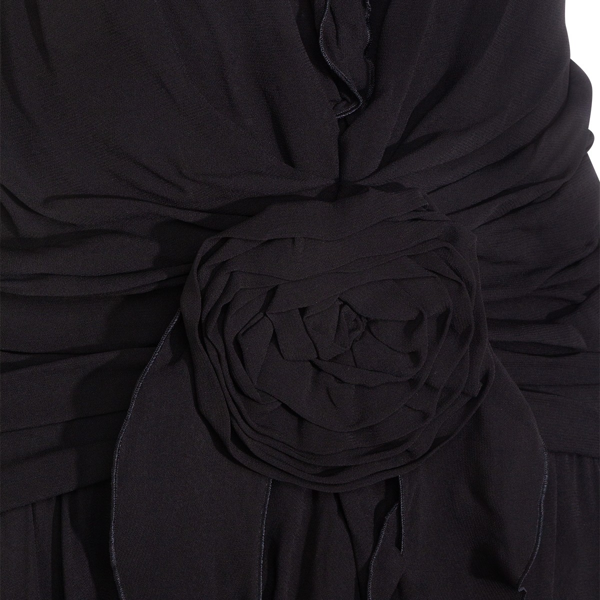 BLACK VISCOSE DRESS