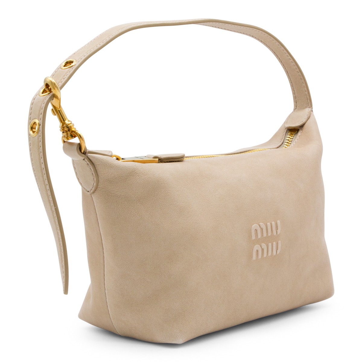 BEIGE LEATHER MINI BAG