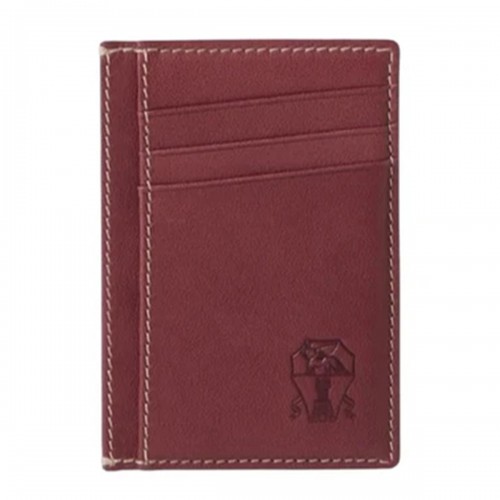 DARK RED LEATHER CARD HOLDER
