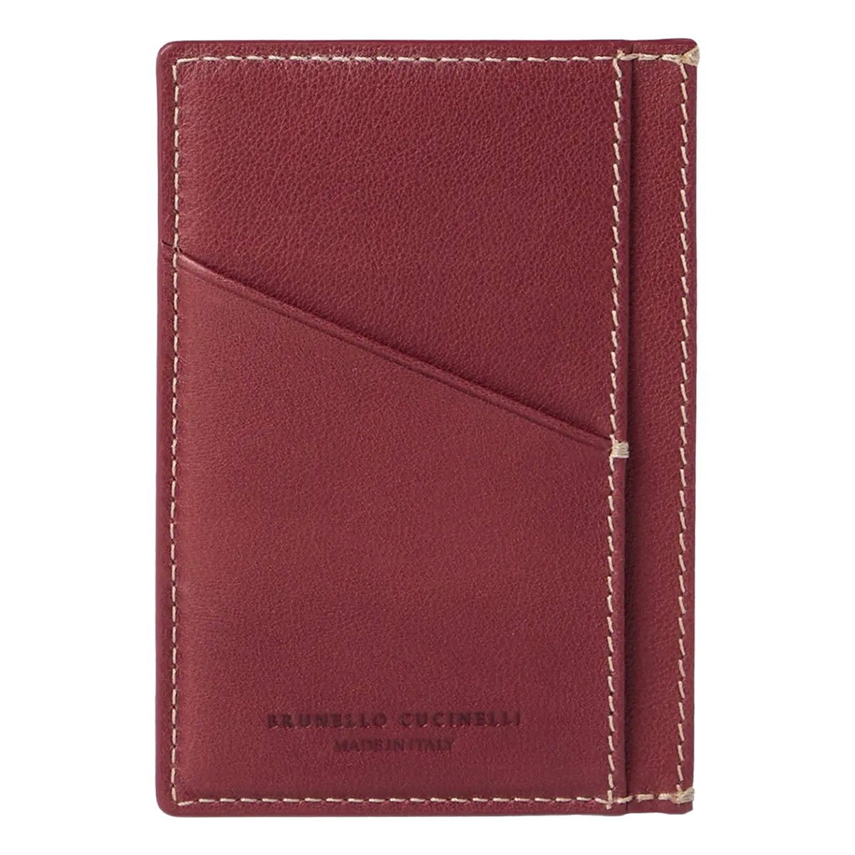 DARK RED LEATHER CARD HOLDER