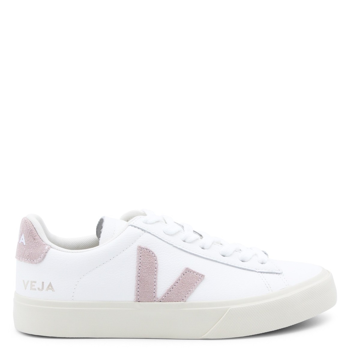 WHITE AND PINK LEATHER CAMPO SNEAKERS
