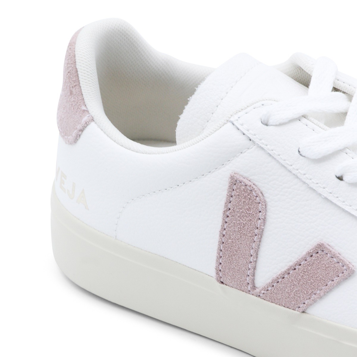 WHITE AND PINK LEATHER CAMPO SNEAKERS