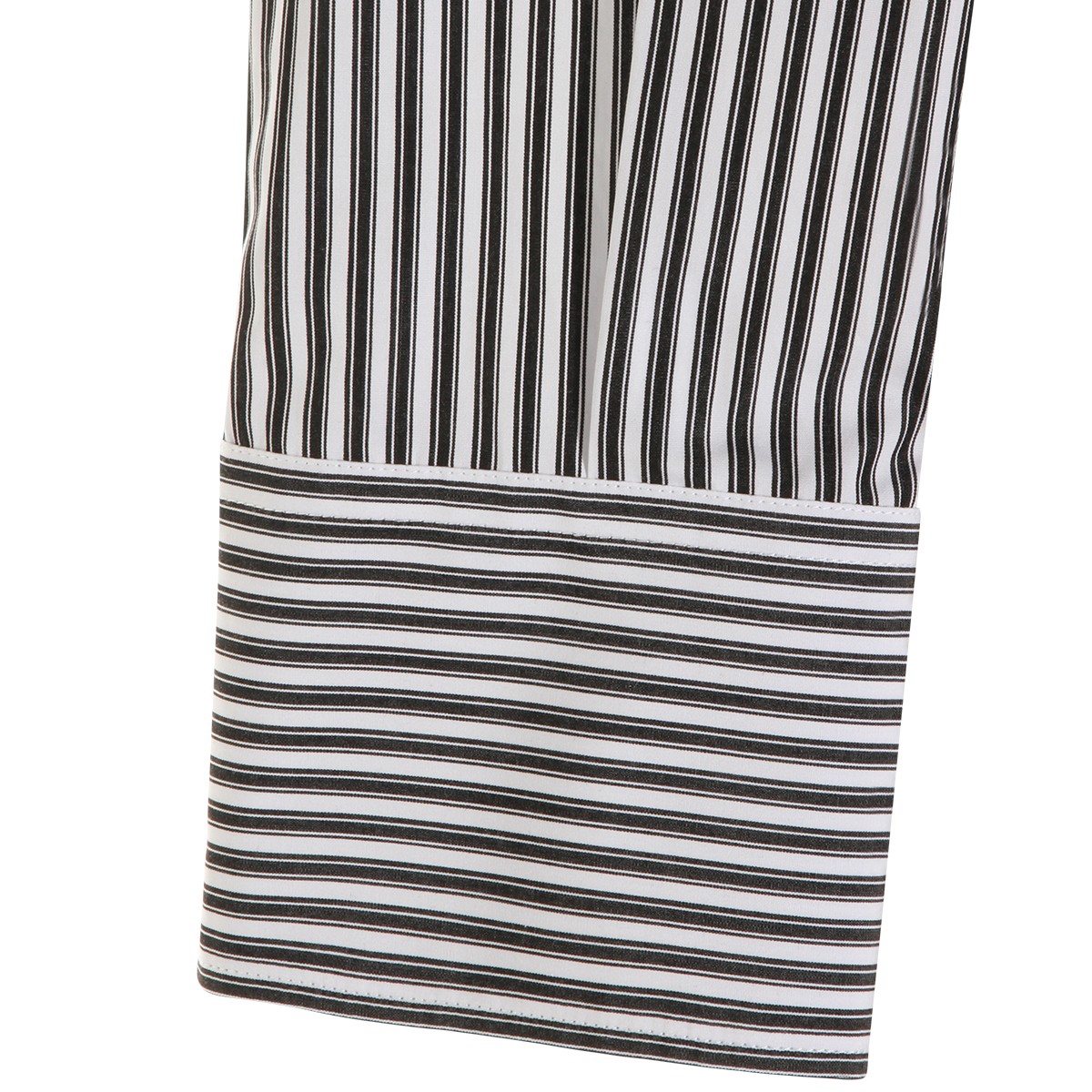 BLACK AND WHITE COTTON SHIRT