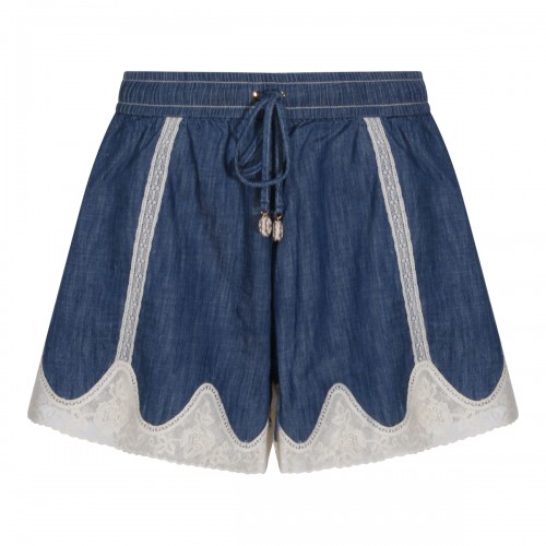 BLUE COTTON SHORTS