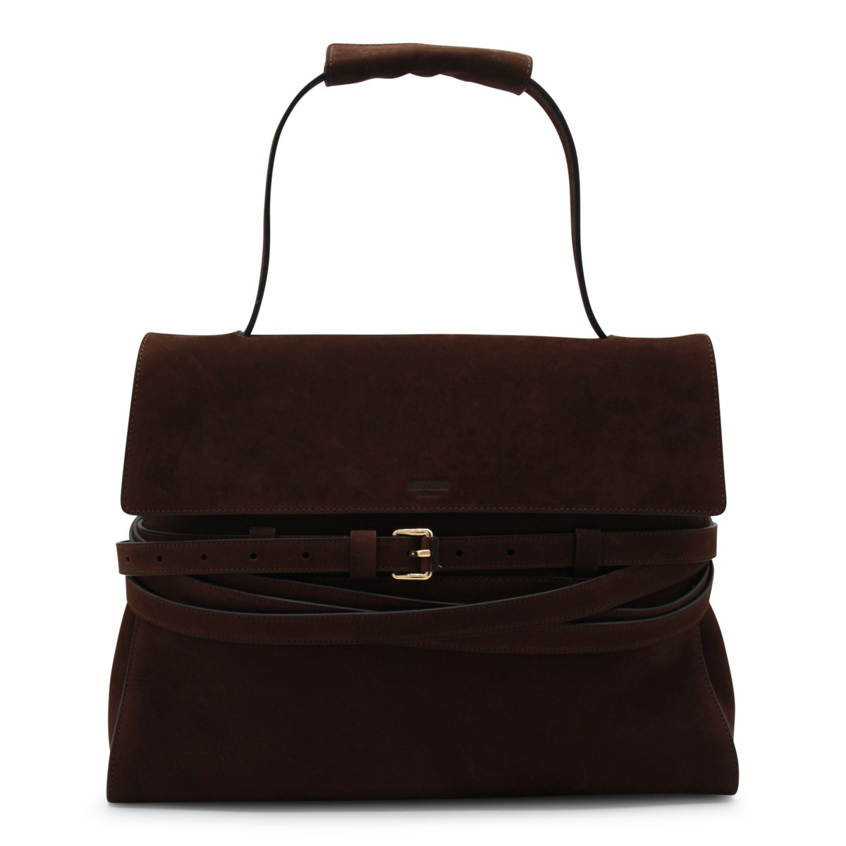 DARK BROWN LEATHER SHOULDER BAG