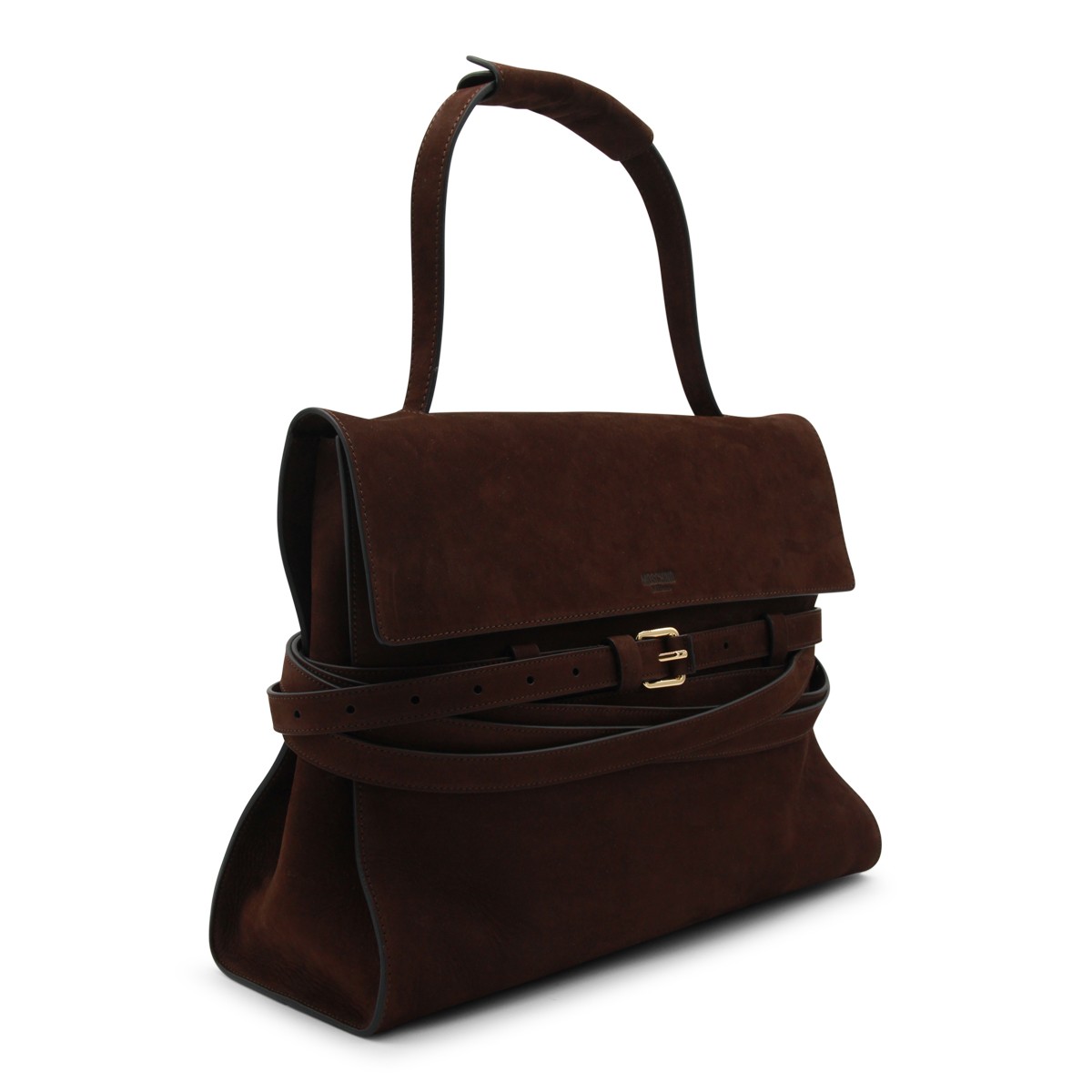 DARK BROWN LEATHER SHOULDER BAG