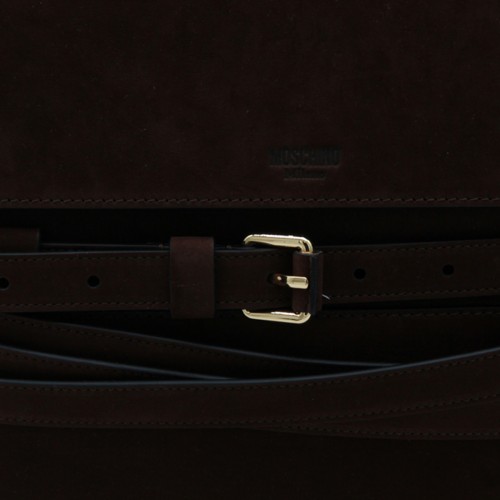 DARK BROWN LEATHER SHOULDER BAG