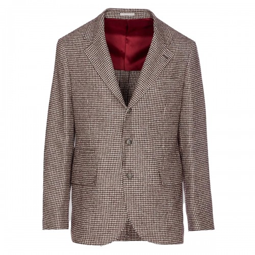 BROWN WOOL BLEND BLAZER