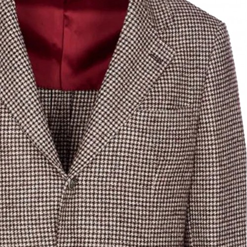 BROWN WOOL BLEND BLAZER