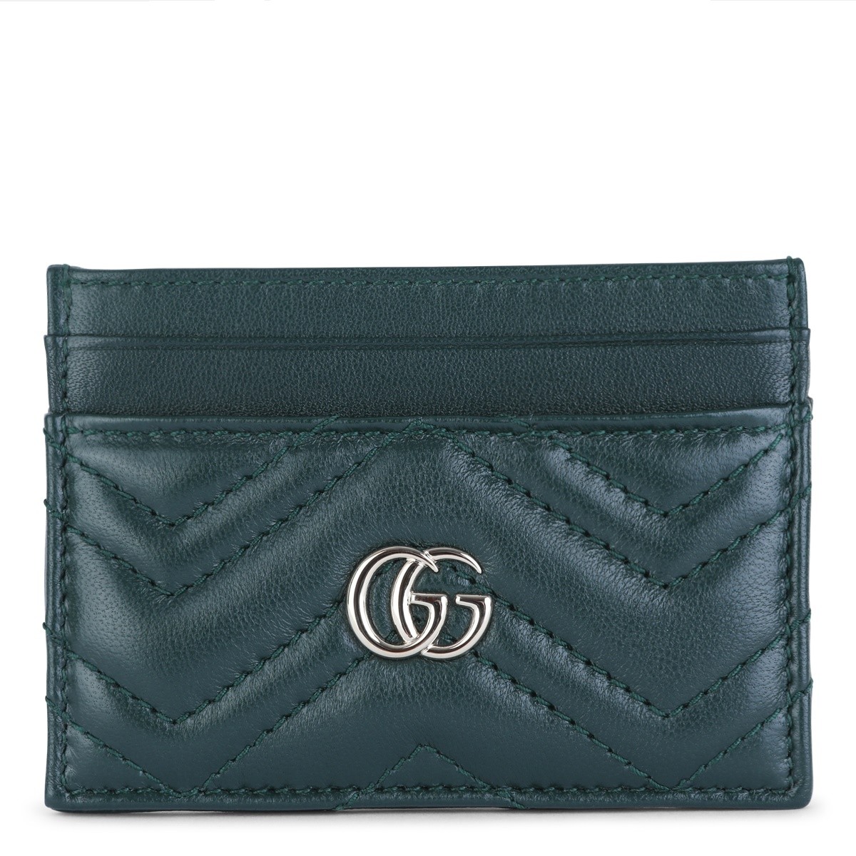 GREEN LEATHER CARD HOLDER