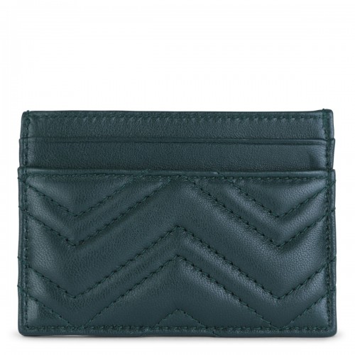 GREEN LEATHER CARD HOLDER 2