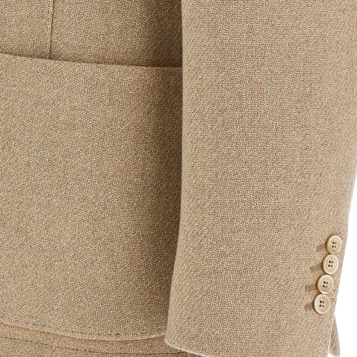 BEIGE WOOL BLEND CASUAL JACKET