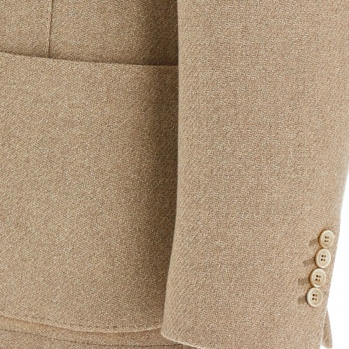 BEIGE WOOL BLEND CASUAL JACKET