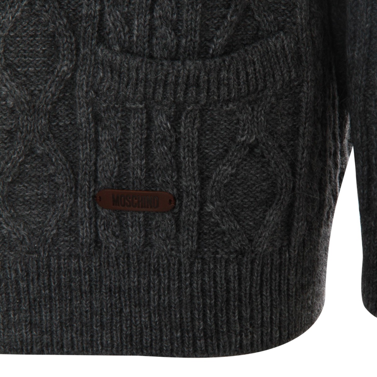 GREY AND BEIGE WOOL BLEND KNITWEAR